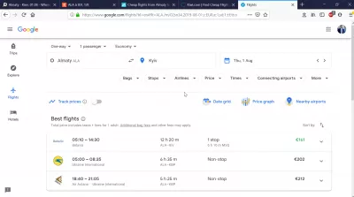 Wat zijn de beste vluchten van Almaty naar Kiev? : Vluchten van Almaty naar Kiev op Google-vluchten