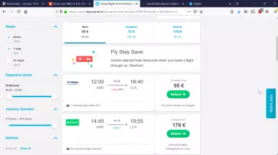 What are the best one way cheap flights from Amsterdam to Larnaca? : Connecting flights from Amsterdam to Larnaca on Skyscanner