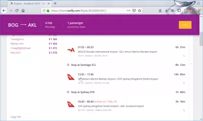 Odavad lennud Bogotast Aucklandesse ühel viisil : KusCanIFLY suurepärane ühendus Bogotast Aucklandini
