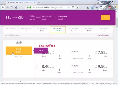 Mga murang flight mula sa Seoul patungo sa Jeju : Round trip Seoul sa Jeju 103 $ na may Eastarjet