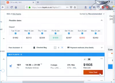 விமானங்கள் கார்டேஜீந (CTG) ல் இருந்து ஆக்ல்யாஂட் : KAYAK இன் சிறந்த சலுகை 1935 $ க்கு 2 முன்பதிவுகளுடன்