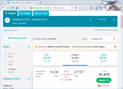 Bartzelona (e) tik Auckland (e) ra Hegaldiak Eskaintzen egutegia | : Skyscanner eskaintza onena, 1975eko bi erreserbetarako