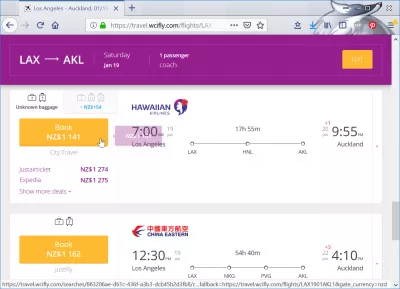 Letovi iz Cartagene, Kolumbija do Aucklanda, Novi Zeland : Wcifly leti za Los Angeles za Auckland za 1141 $