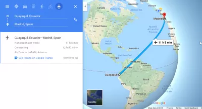 Letalske karte Guayaquil : Madrid - letenje v Guayaquilu