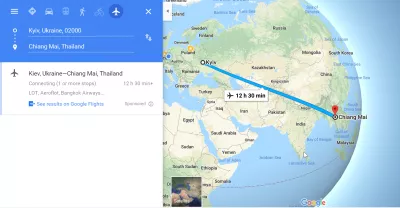Letalske karte Kijev do Chiang Mai : Čas letenja v Chiang Mai Kijevu