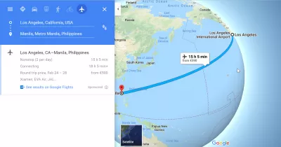 Los Angeles to Manila flights : Manila Los Angeles flight time