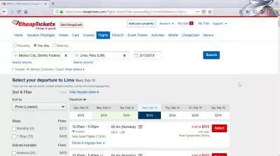 Mexico City ee Lima duulimaadyada : cheaptickets.com flights from Lima ilaa Mexico City Mexico