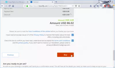 Bravofly review : Bravofly ticket payment validation