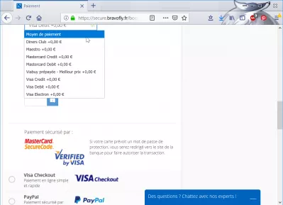 Bravofly anmeldelse booking billig flybillett : Payment methods of Bravofly reservasjon
