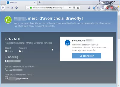Bravofly anmeldelse booking billig flybillett : Bravofly booking confirmation and Bravofly e-billett