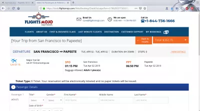 How is flightmojo flight booking? Flights Mojo reviews : Entering passenger information