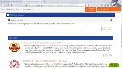 ¿Cómo se reserva el vuelo flightmojo? Vuelos Mojo opiniones : Servicios adicionales