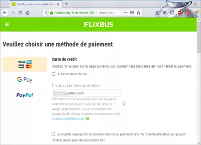 Flixbus booking review : Payment methods