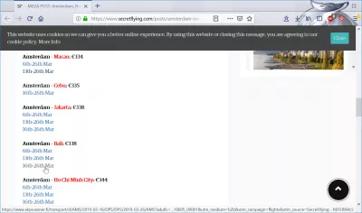Secret Flying error fare : Flight Amsterdam - Bali at 338€ on Secretflyng