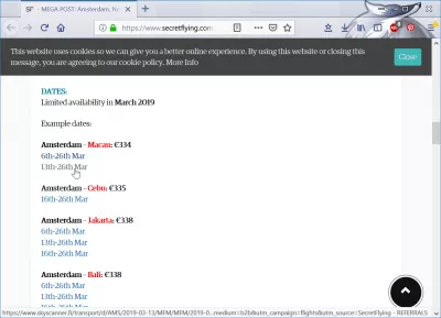 Таємна літальна помилка проїзду : Рейс Амстердам - ​​Макао за 334 € на Secretflyng.com