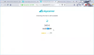 Secret Flying error fare : Fare check still at 345€