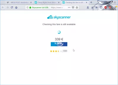 Tajné letové chyby : Kontrola cestovného vo výške 339 € na Skyscanner