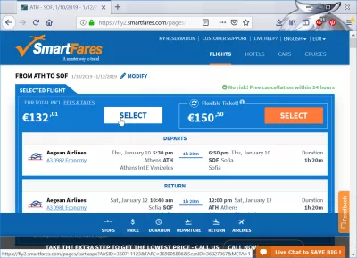 Smartfares Flights Booking Review : Cheap flight found