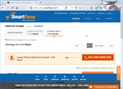 Billige flyreiser Smartfares vurderinger : Fleksibel dato alternativ