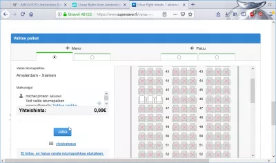 Supersaver review : One useless webpage per flight segment trying to make us book a seat with a fee, while the same ones will be free during online checkin