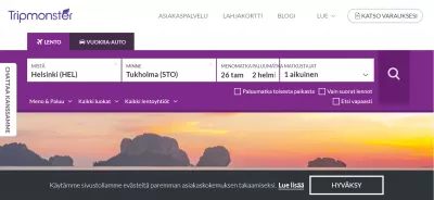 A Tripmonster.fi járatfoglalási áttekintése