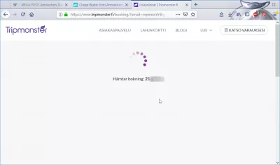 Tripmonster.fi flight booking review : Another waiting screen