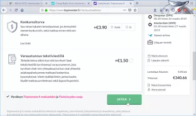 Tripmonster.fi flight booking review : Validating order... again