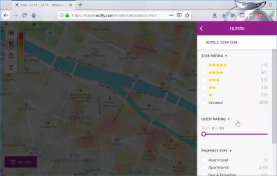 Where Can I FLY? Travel inspiration and booking review : Hotel comparison search filters